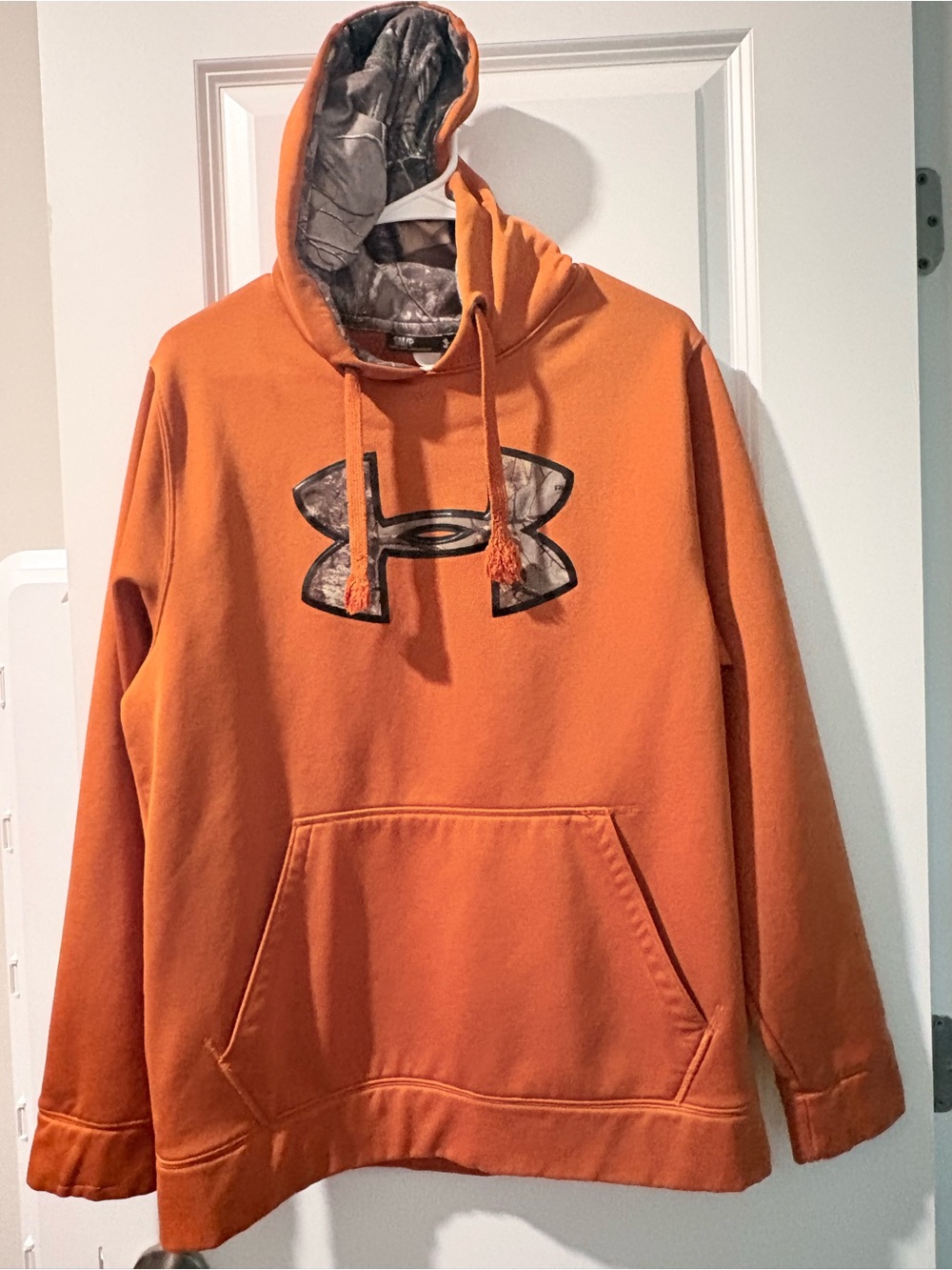 Under Armour Men's Orange Hoodie with Camo Logo